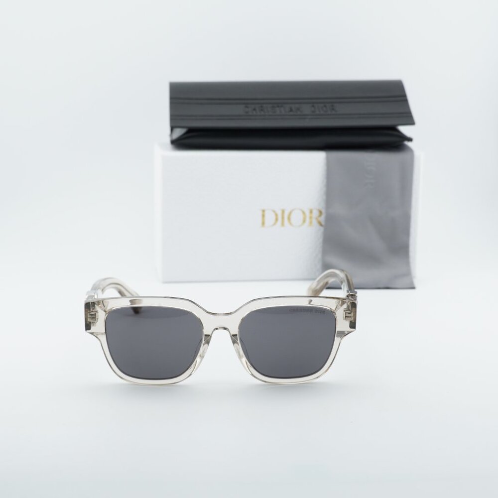 Dior OBLIQUE S1F 78A0 Square Sunglasses - Khaki/Grey - Picture 3 of 12